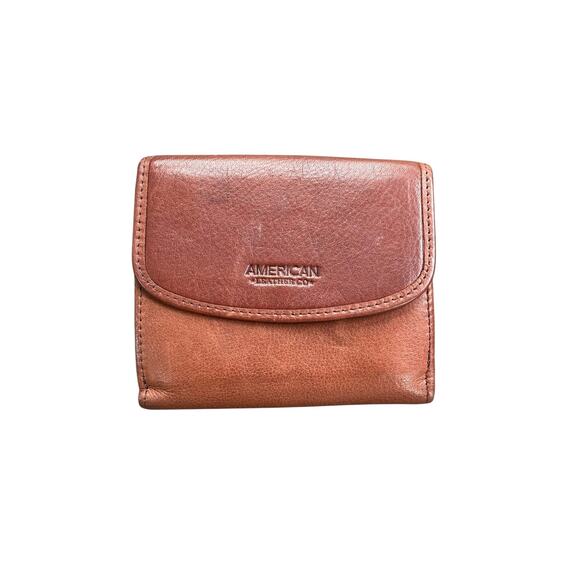 American Leather Co. Bifold100% Leather cognac Men's Wallet - Picture 1 of 11